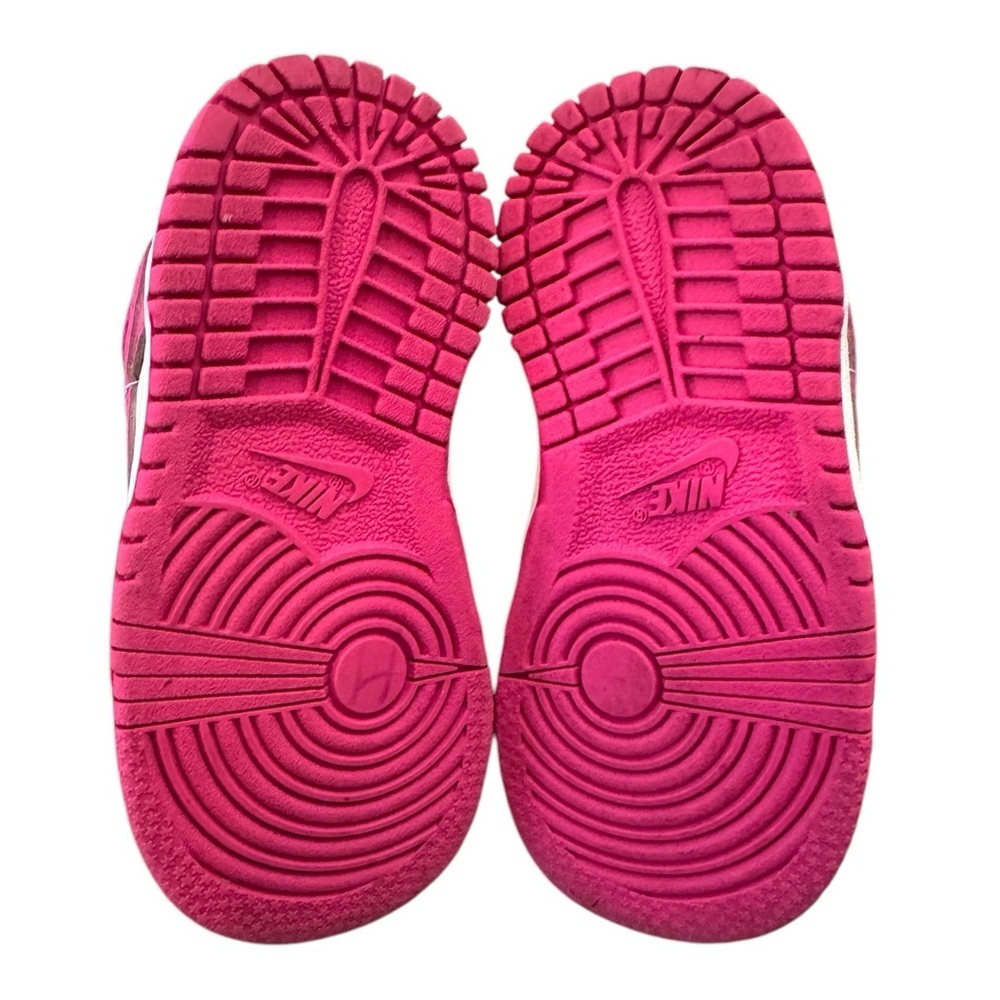 Nike Dunk Low Laser Fuchsia Pink Barbie Toddler Sneakers 6C - Picture 8 of 8